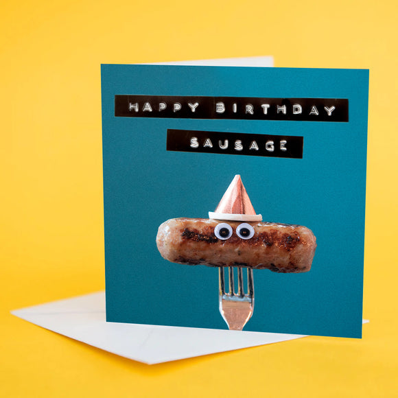 Googly Eye Card - Happy Birthday Sausage