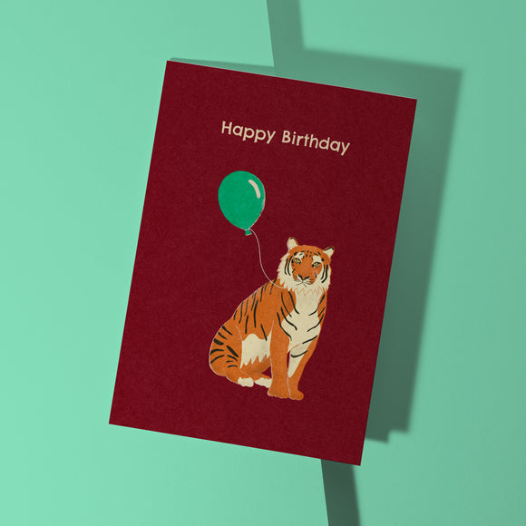 Tiger Birthday Card