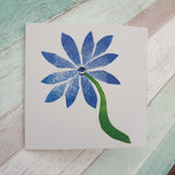 Blue Flower Square Art Card