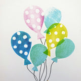 Birthday balloons card - 'Party Time'