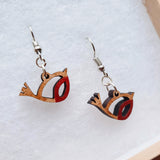 Dangly robin earrings