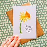 'Happy Mother's Day' Single Daffodil Card