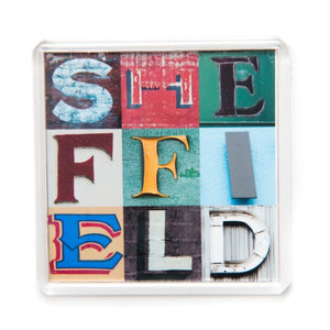 "9 Fragments of Sheffield Typography" Fridge Magnet