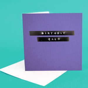 Label Card "Birthday Card Purple"
