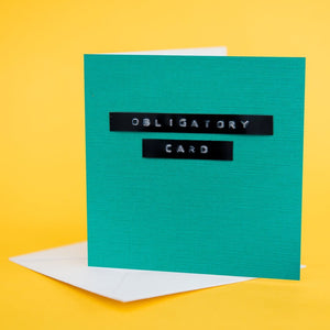 Label Card "Obligatory Card" Turquoise