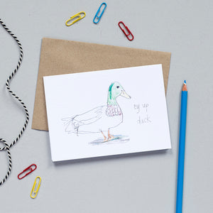 'Ey Up Duck' Greetings Card