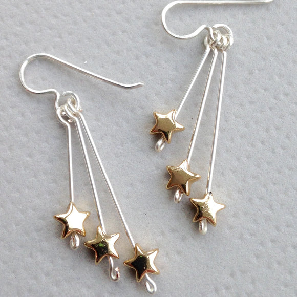 Star drop earrings.