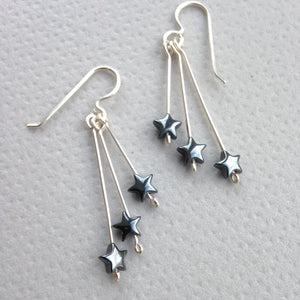 Star drop earrings.