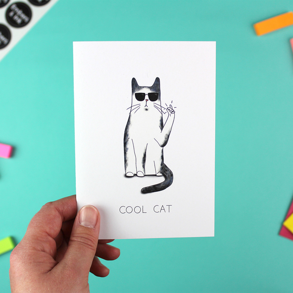 Cool Cat Greetings Card