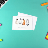 Cool Four Cats Greetings Card