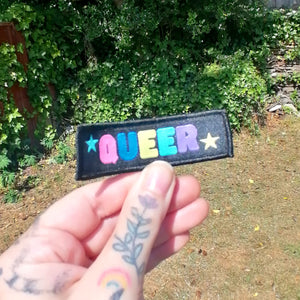 Queer Sew On Embroidered Patch