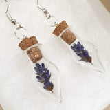 Lavender Dangly Terrarium Earrings - Limited Edition