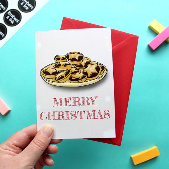 Mince Pies Christmas Card by Embers and Ink