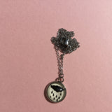 Cabochon / Stainless Steal Pendant / Necklace / French Man With Umbrella / Cloud & Rain / Treble Clef