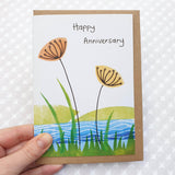 Anniversary card - Wild flower meadow