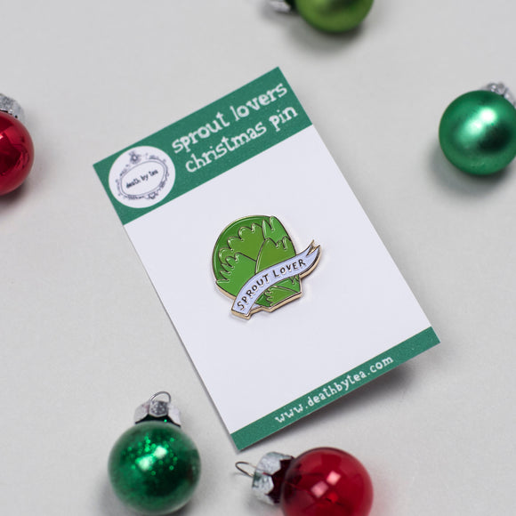 Sprout Lovers Christmas Pin Badge