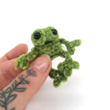 Frog Chenille Crochet Brooch