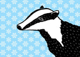 Snowy Days Badger Print