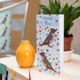 Waxwing 'Thank you' Greetings Card