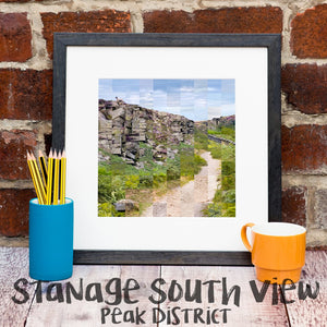 "100 remnants of Stanage Edge South View, Derbyshire" print