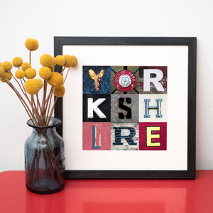 "9 Fragments of Yorkshire Typography" Photo Montage